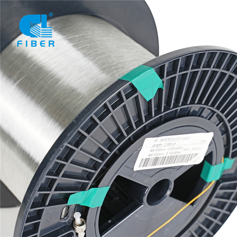 OTDR Fiber Optic Single Mode Bare Optical Fiber G652D G657A1 G657A2 G655 Colored Optical Fiber 50.4km 60km on Spool