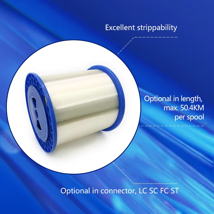 in Stock G652D G657A1 G657A2 50.4 60.4km Bare Optical Fiber Spool Invisible Single-Mode Fiber 0.23mm 0.25mm 0.27mm Fpv Drones Use Fiber