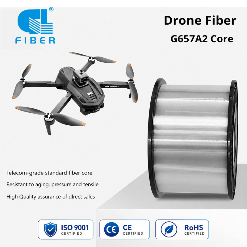  G657A2 50.4km Bare Optical Fiber Spool Single Mode Fiber 0.2mm 0.25mm for Fpv Drones